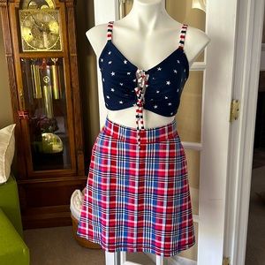 Red white and blue bikini top